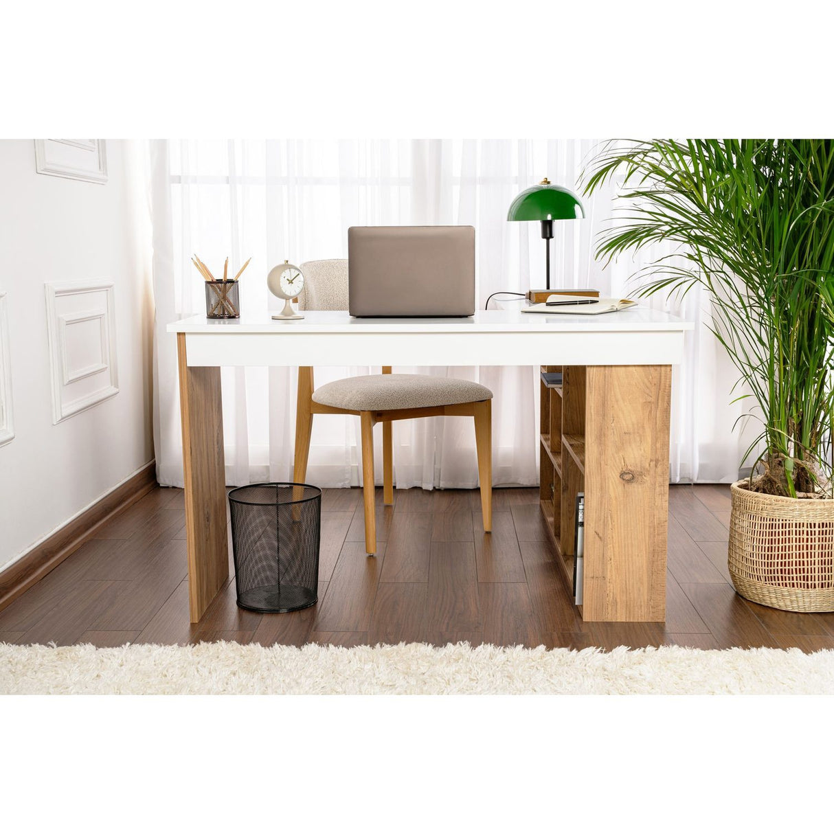 Ostia Skrivbord Vit Atlantic Pine