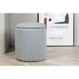 Limpen Puff Grå, Polyester manchester
