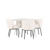 Plaza, Agnes Rund matgrupp Svart,Vit, Beige, ⌀120
