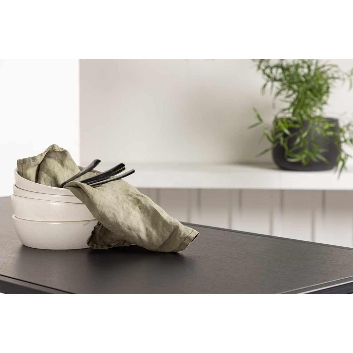 Brea, Tempe Rektangulär matgrupp Svart, Svart, 120 x 60