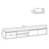 Bern (40 x 12 x 15 cm) Sapphire Oak TV-möbel