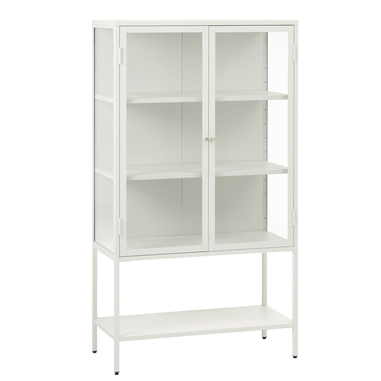 Milano Skåp 160 cm höga ben Glas Greige