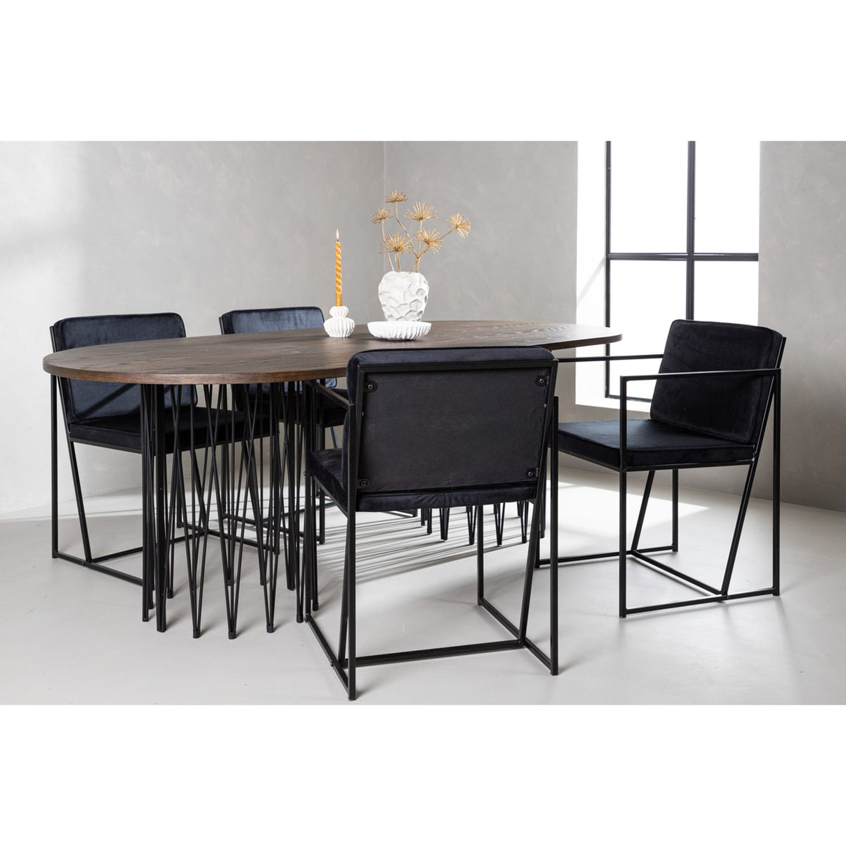 Stone, Richmond Oval matgrupp Svart, Svart, mocka, 220 x 100