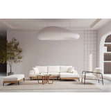 Kigali Oak (280-170 x 98 x 78 cm) Hörnsoffa Vit, Höger