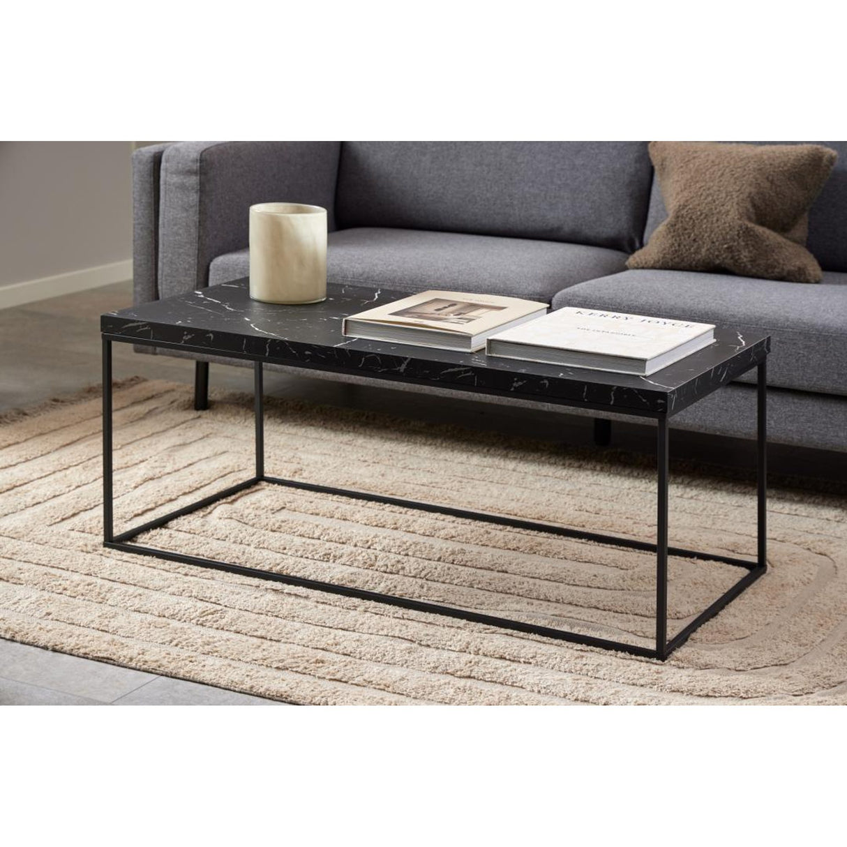 Barossa Soffbord 45x110x55 cm Svart Marquina