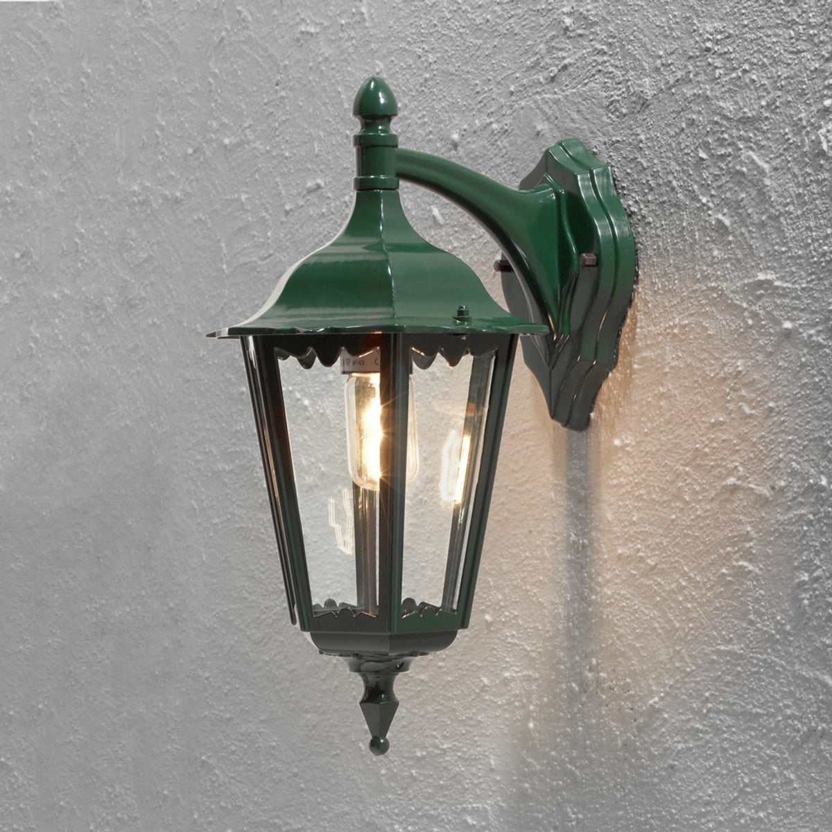 Firenze E27 Stor Vägglampa Ute Ned, Grön