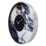 Marble duo 48 cm /vit Väggklocka Silver