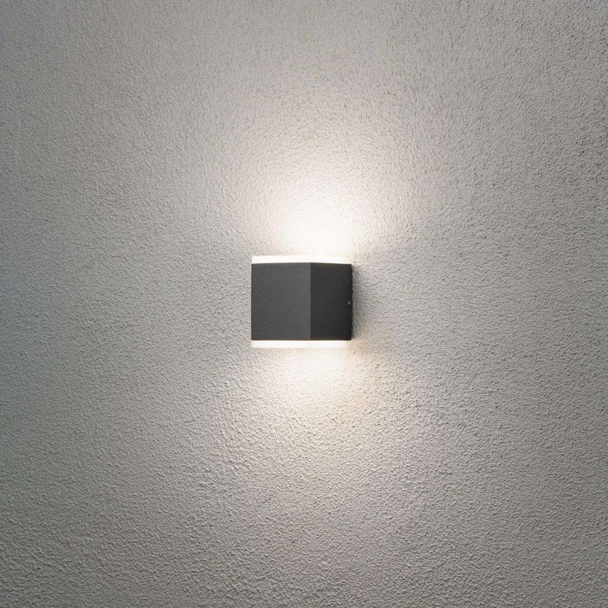 Monza Dubbel HP-LED 2x6W Mörkgrå Vägglampa Ute