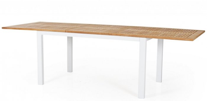 Lyon Bord 92x194-252 cm Matt Vit/Teak