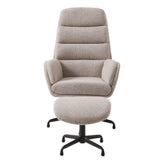 Gregory Fåtölj & Fotpall Taupe Bouclé