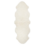 Curly Dubbel Fårskinn Fäll White