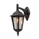 Firenze E27 Stor Vägglampa Ute Ned, Svart