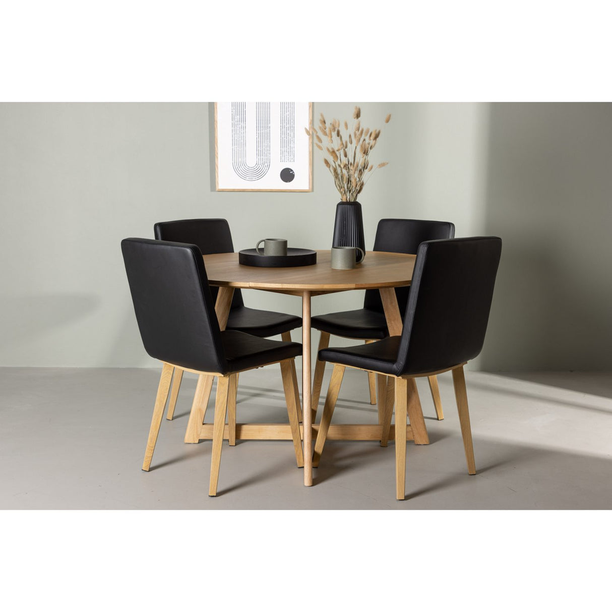 Yakidon, Today Rund matgrupp Svart, Natur, Brun, ⌀120