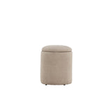 Limpen Puff Beige, Polyesterlinne