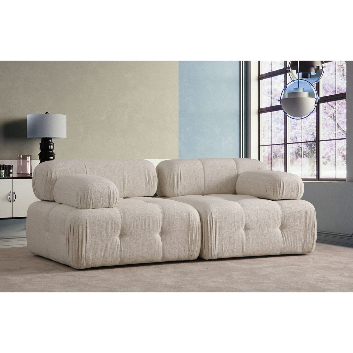 Doblo 2-sits (200 x 100 x 80 cm) 2-sitssoffa Creme
