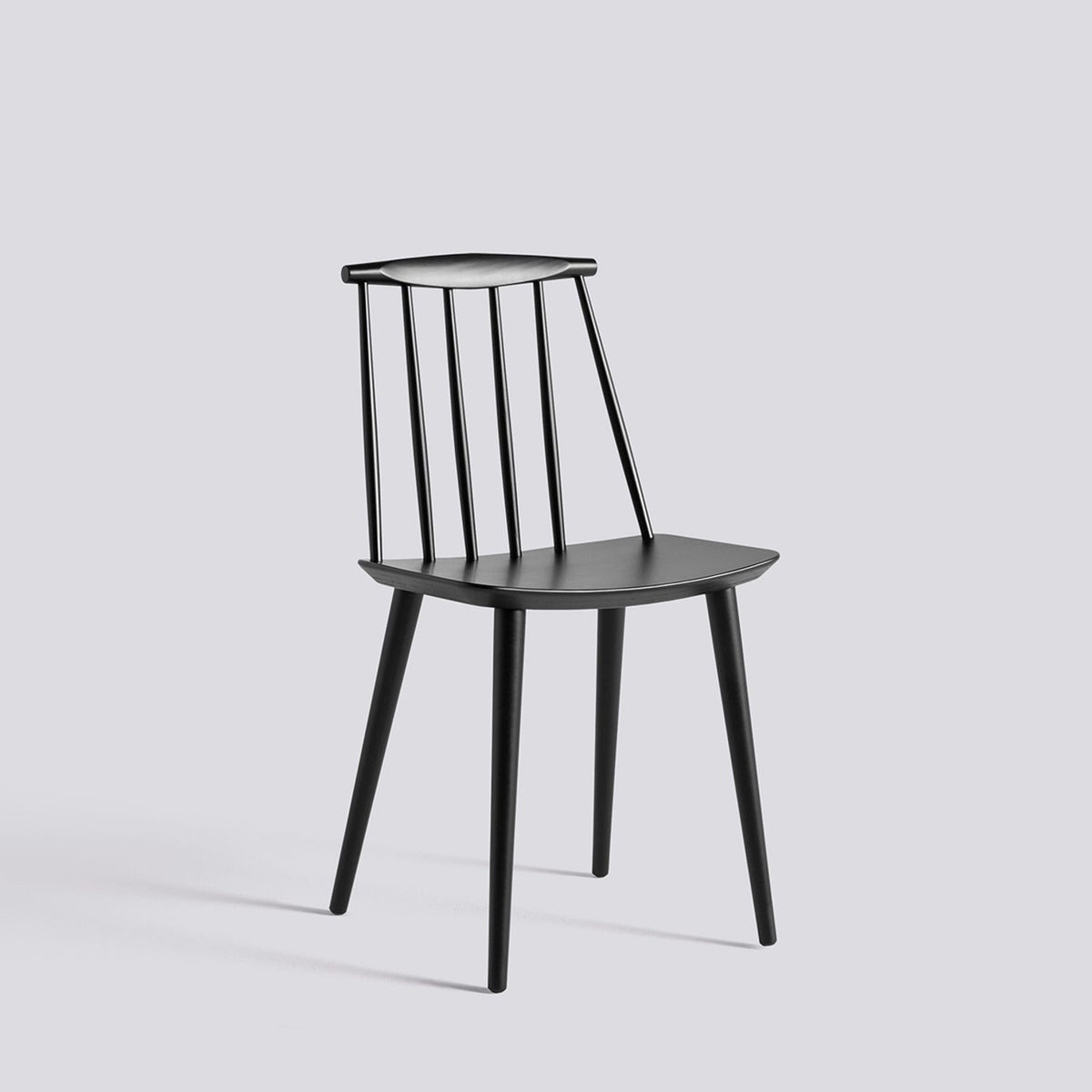 J77 Stol Black – bokfaner med vattenbaserad lack, Black – massiv bok med vattenbaserad lack