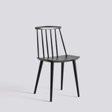 J77 Stol Black – bokfaner med vattenbaserad lack, Black – massiv bok med vattenbaserad lack