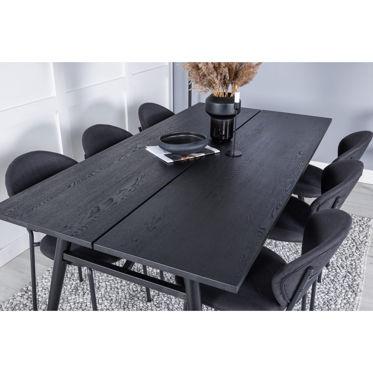 Sleek, Vault Rektangulär matgrupp Svart, Svart, 195 x 95