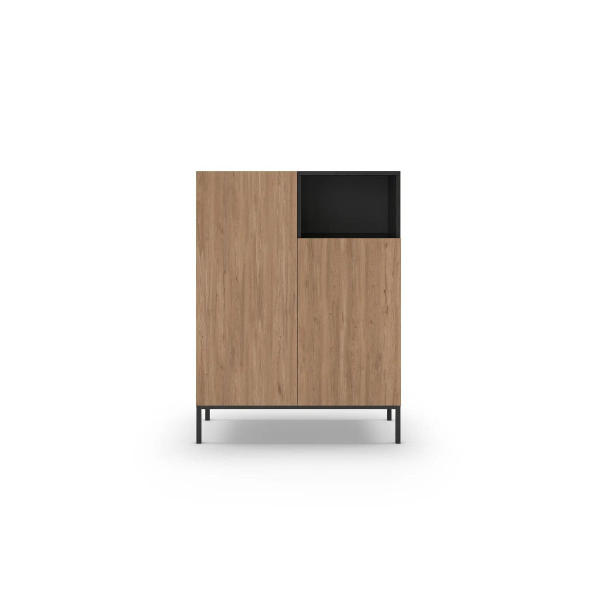 Limerick (90 x 120 x 41,8 cm) Sideboard Naturlig ekträ svart sandsten
