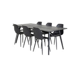 Sleek, Polar Rektangulär matgrupp Svart, Svart, 195 x 95