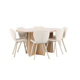 Strada, Lilja Oval matgrupp Beige, Vitpigmenterad, ⌀120