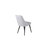Velvet Deluxe Matstol Svart,Ljusgrå, Polyester, 66 x 89 x 50