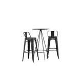 Bistro, Tempe Rund matgrupp Svart, Svart, 2st