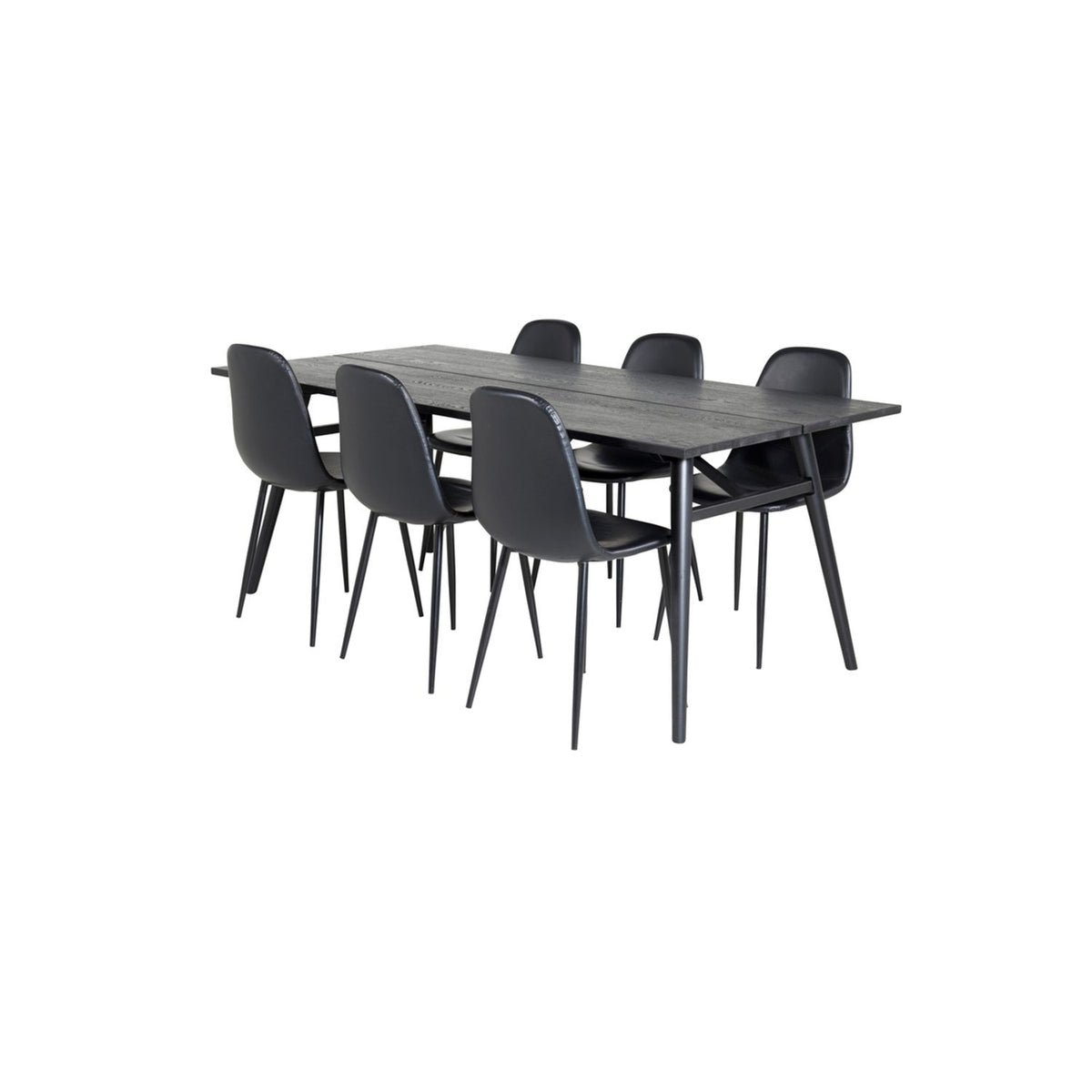 Sleek, Polar Rektangulär matgrupp Svart, Svart, 195 x 95