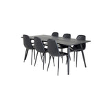 Sleek, Polar Rektangulär matgrupp Svart, Svart, 195 x 95