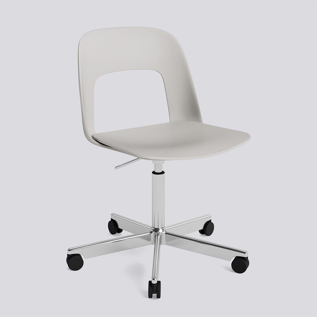 Layout 141 Kontorsstol Sky grey, polerad aluminium