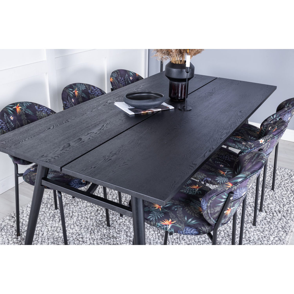 Sleek, Vault Rektangulär matgrupp Guld, Svart, 195 x 95