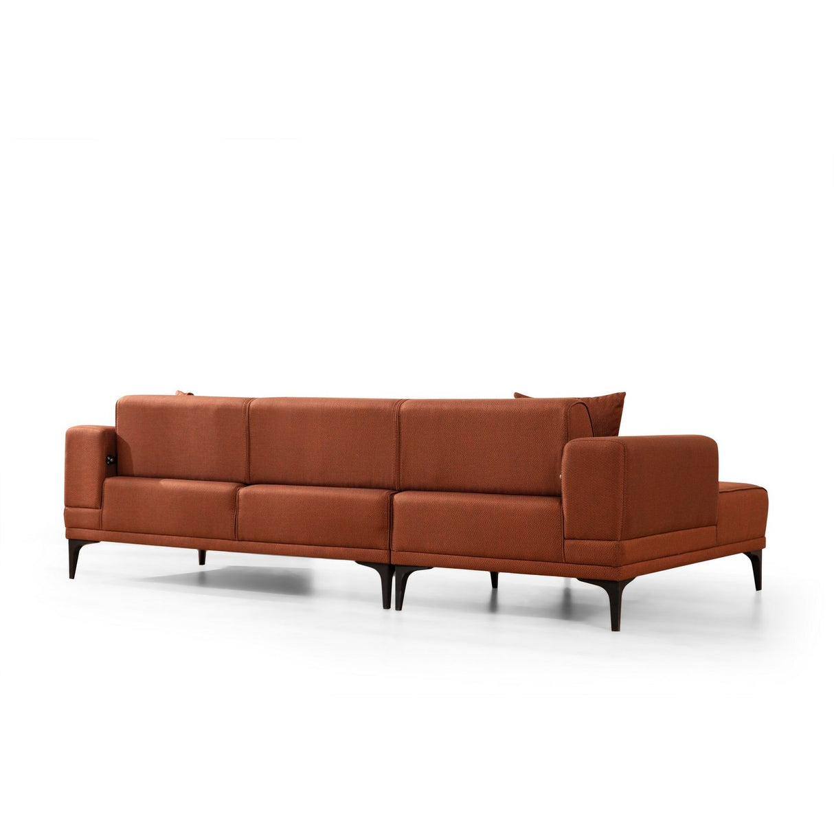 Hanoi (250-140 x 85 x 77 cm) Hörnsoffa-bäddsoffa Kakelröd, Vänster