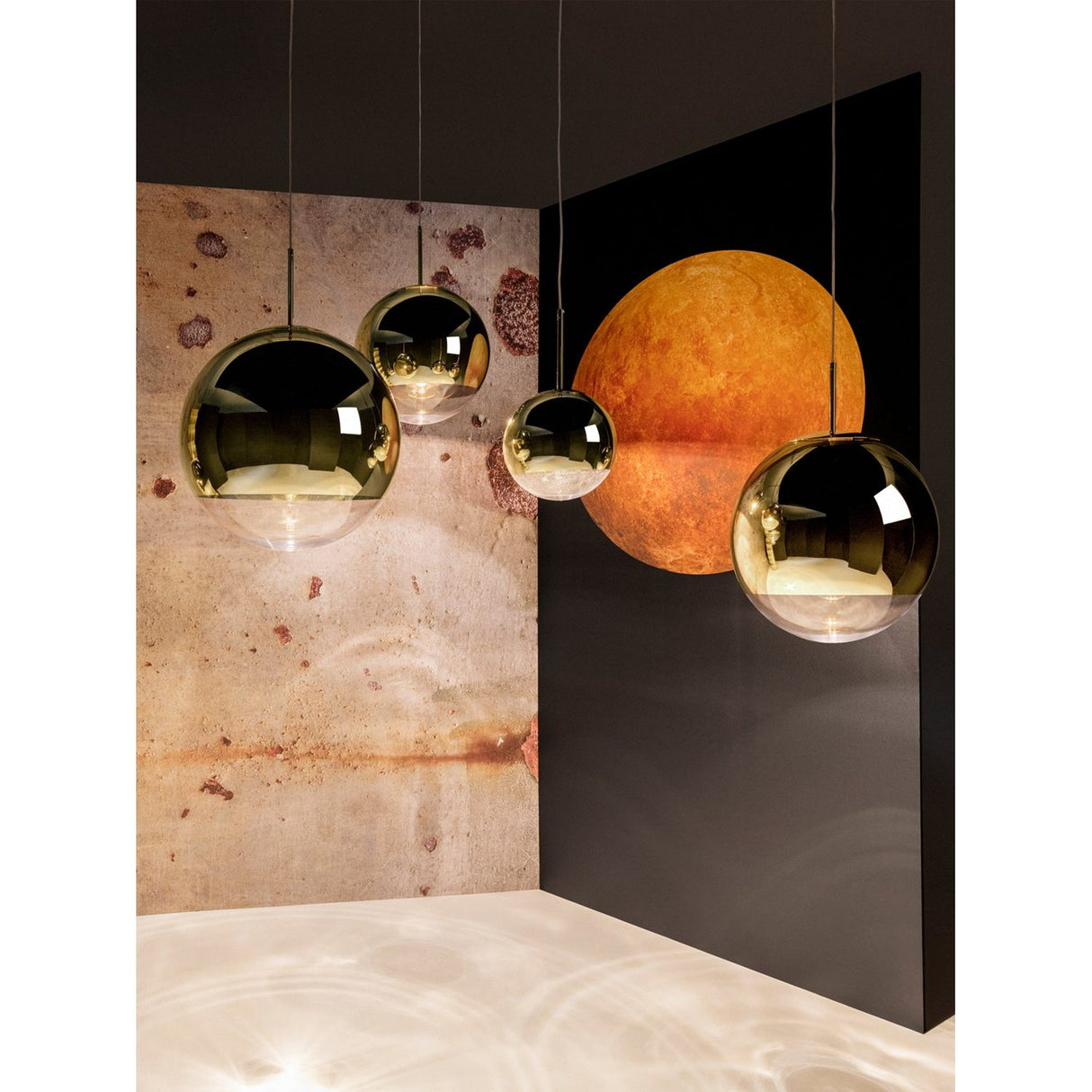 Mirror Ball Pendellampa LED Gold, 25 cm
