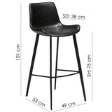 Hype Barstol Vintage Black, 75 cm