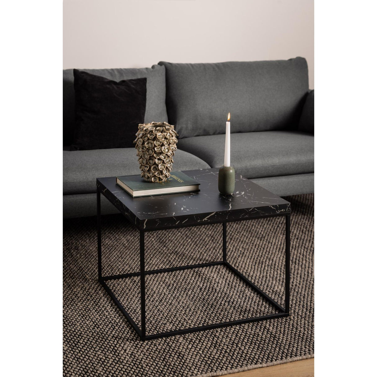 Barossa Soffbord 45x60x60 cm Svart Marquina