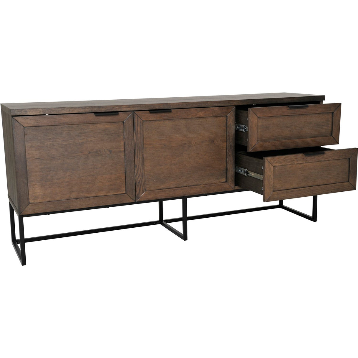 Zion Sideboard Oljad Brun Ekfaner