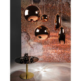 Copper Rund Pendellampa LED 25 cm