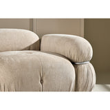 Mika Soffmodul Beige, Vänster Hörndel, Silver