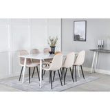 Polar, Polar Rektangulär matgrupp Beige,Svart, Vit, 180 x 90