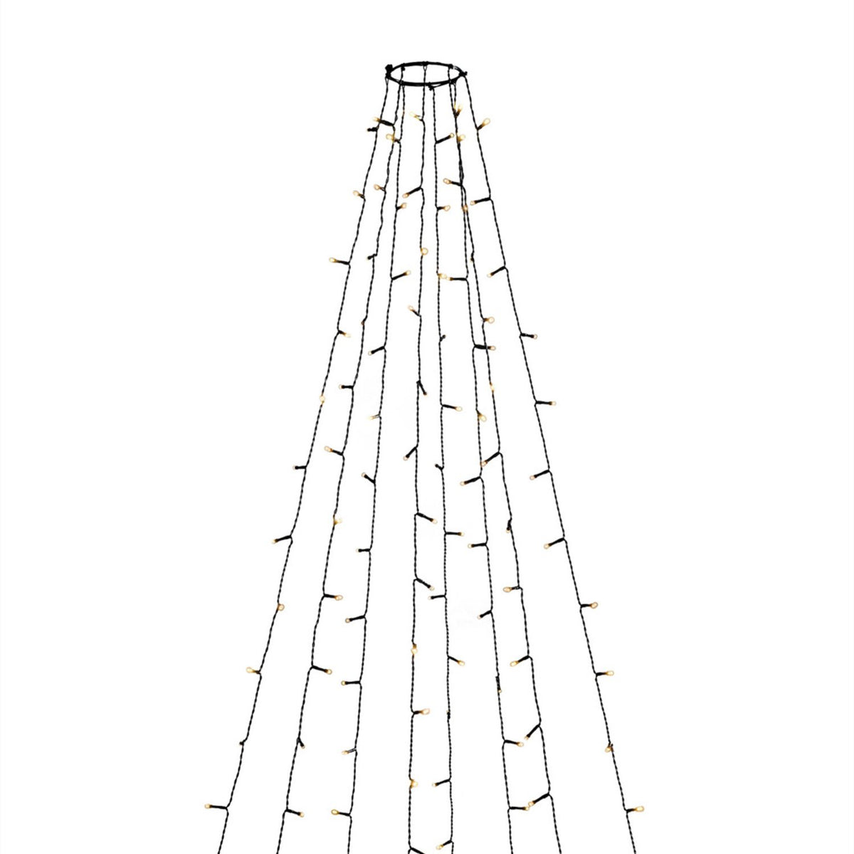 LED Amber Svart Kabel Julgransbelysning 240 cm