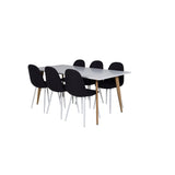 Polar, Polar Rektangulär matgrupp Svart,Vit, Natur,VIT, 180 x 90