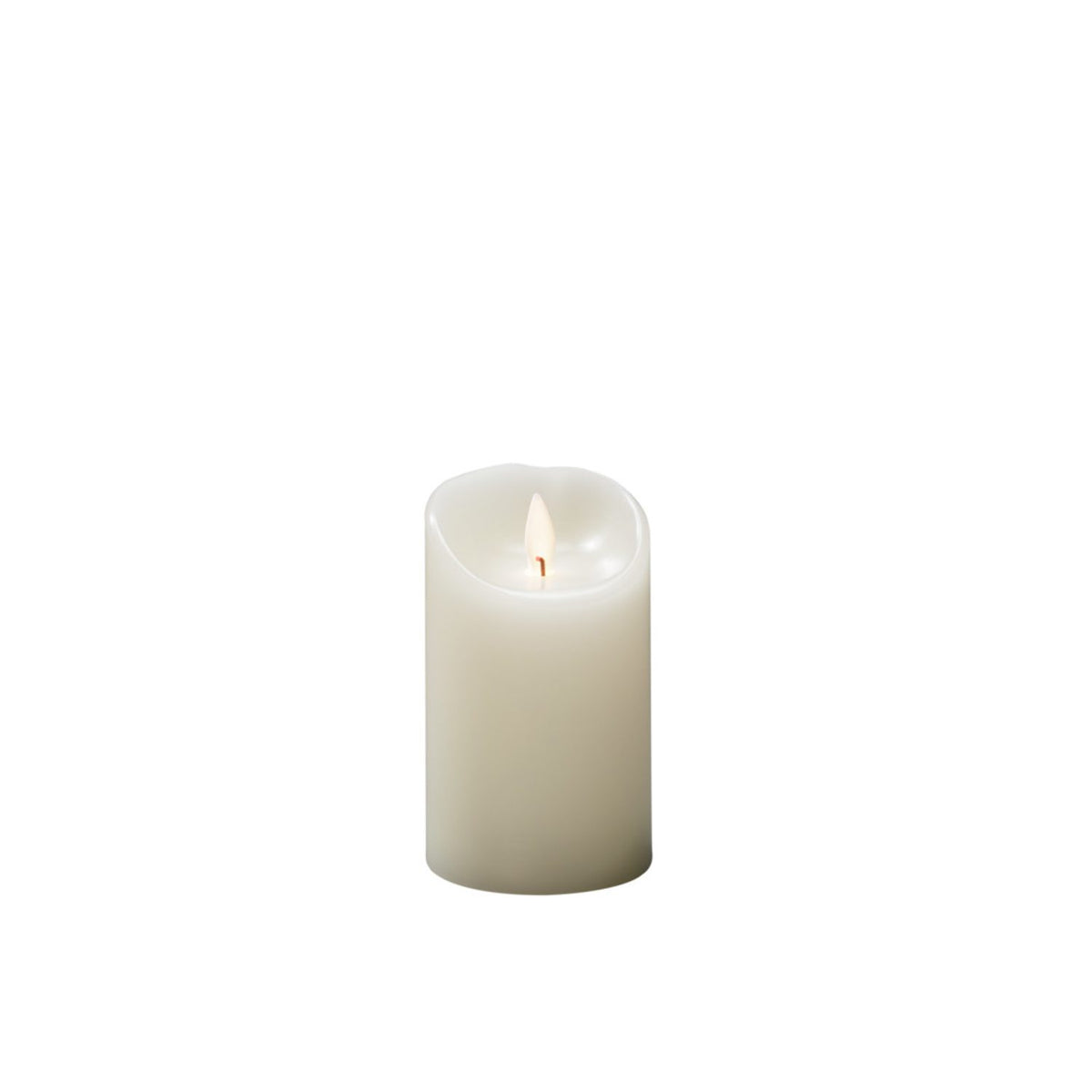 Vaxljus gräddvit, varmvit LED Timer 4/8h 2xC Dekorationsljus El 7,5x12,7 cm