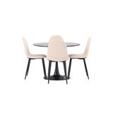 Glade, Polar Rund matgrupp Beige, Svart, Svart, ⌀100