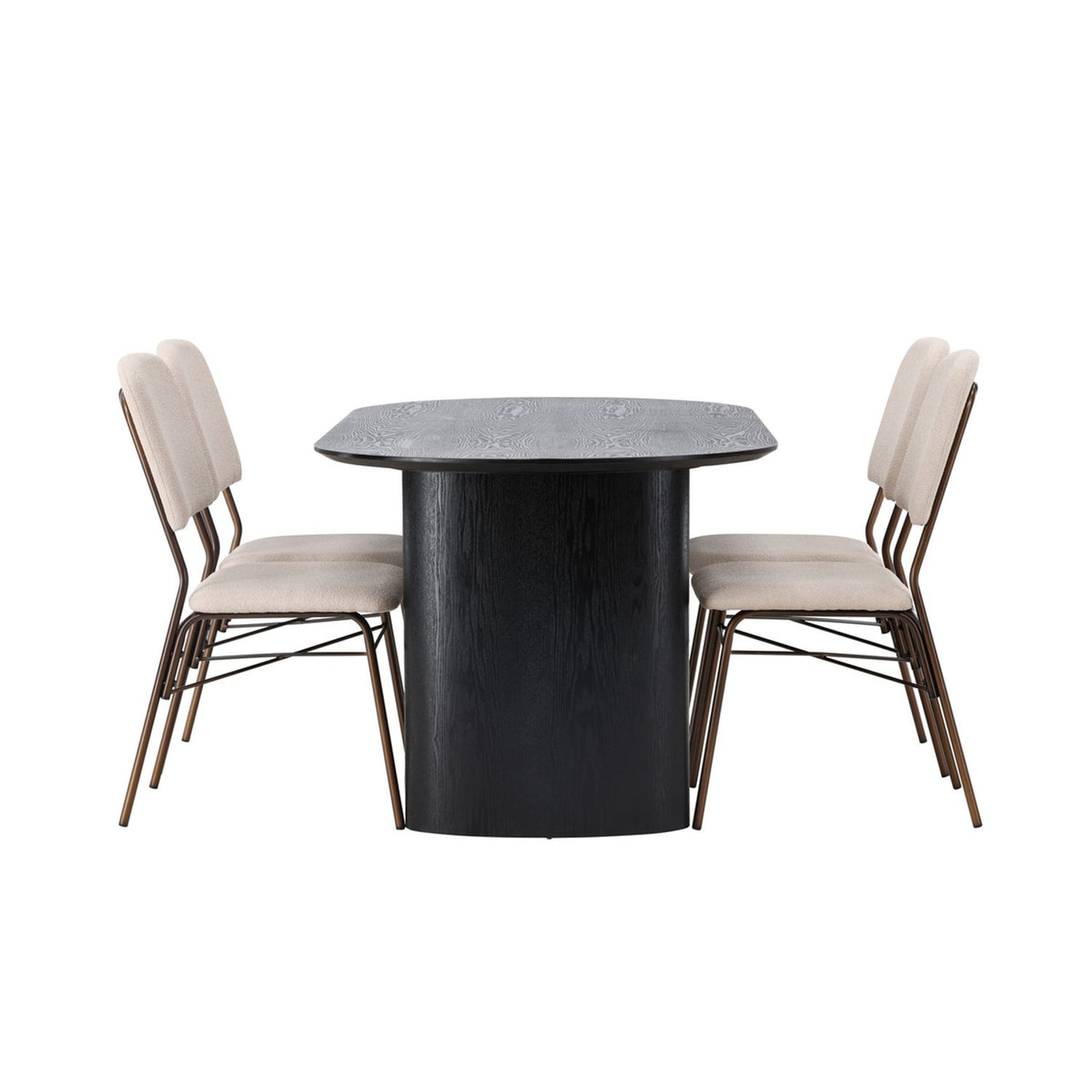 Isolde, Seda Oval matgrupp Beige,Brun, Svart, 180 x 90
