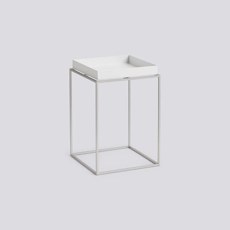 Tray Table L30 × B30 × H44 cm Brickbord White, Silikonbelagt stål