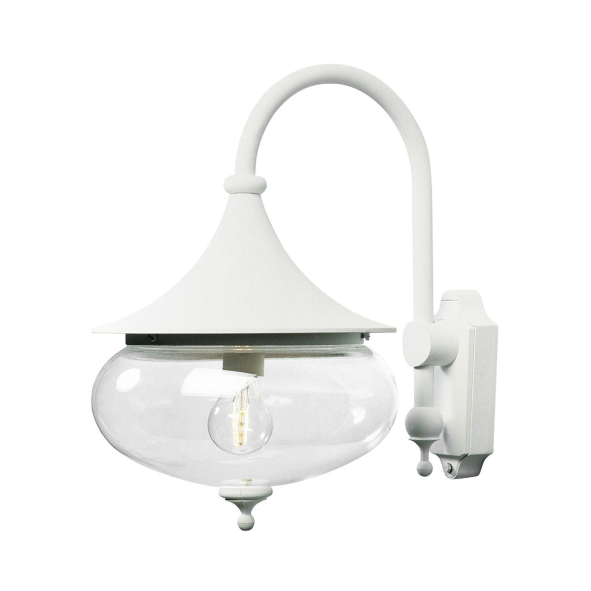 Libra E27 Ner 44.5 cm Vägglampa Ute Vit