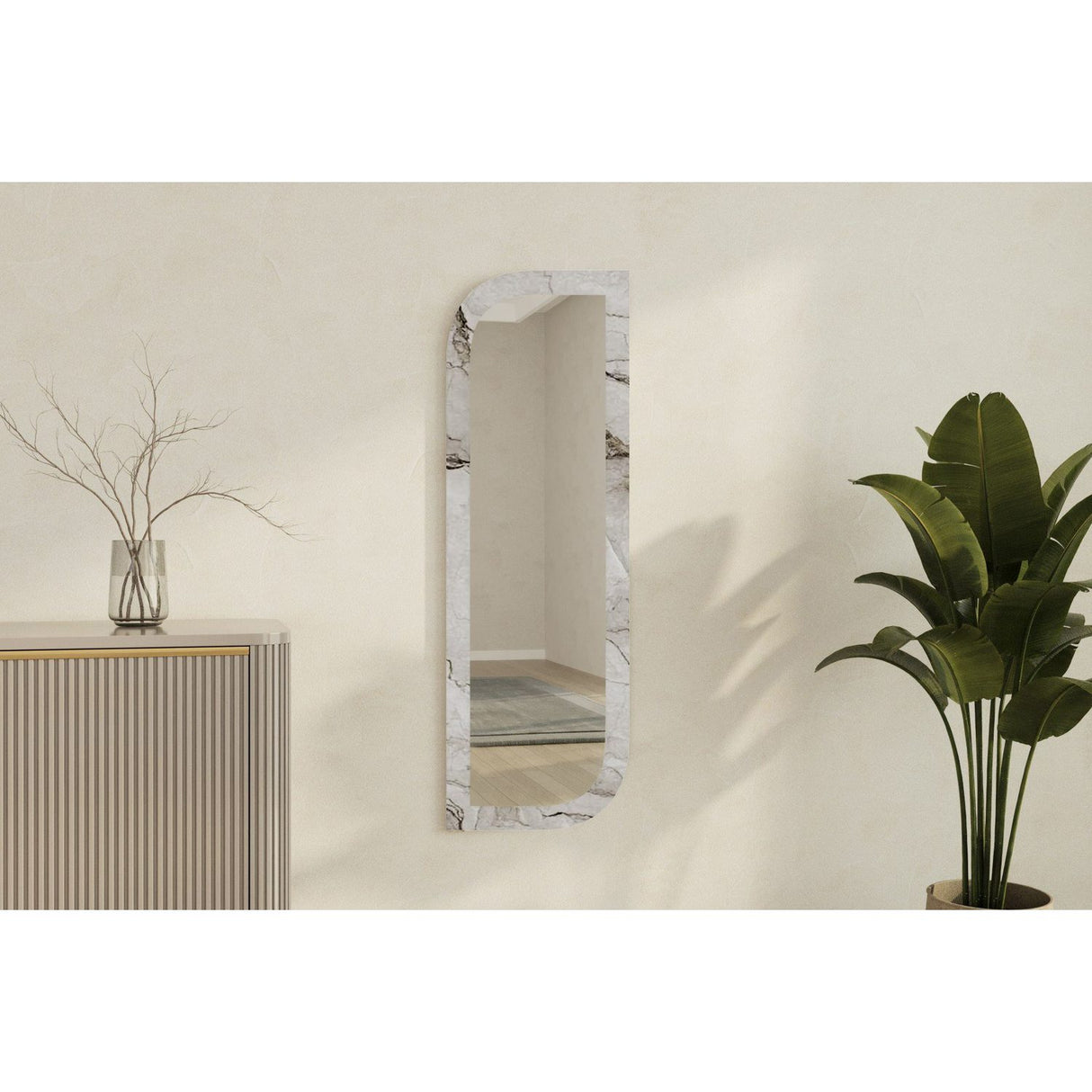 Lima (40 x 120 x 2,2 cm) Spegel Marmor