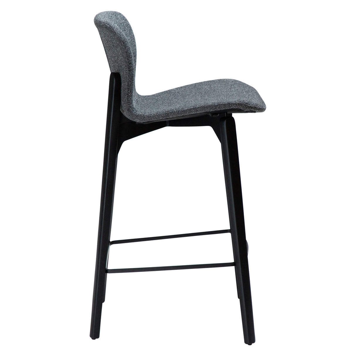 Paragon Barstol Pebble Grey Bouclé, Black 68 cm