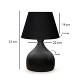 Jada (22 x 14 cm) Svart Bordslampa
