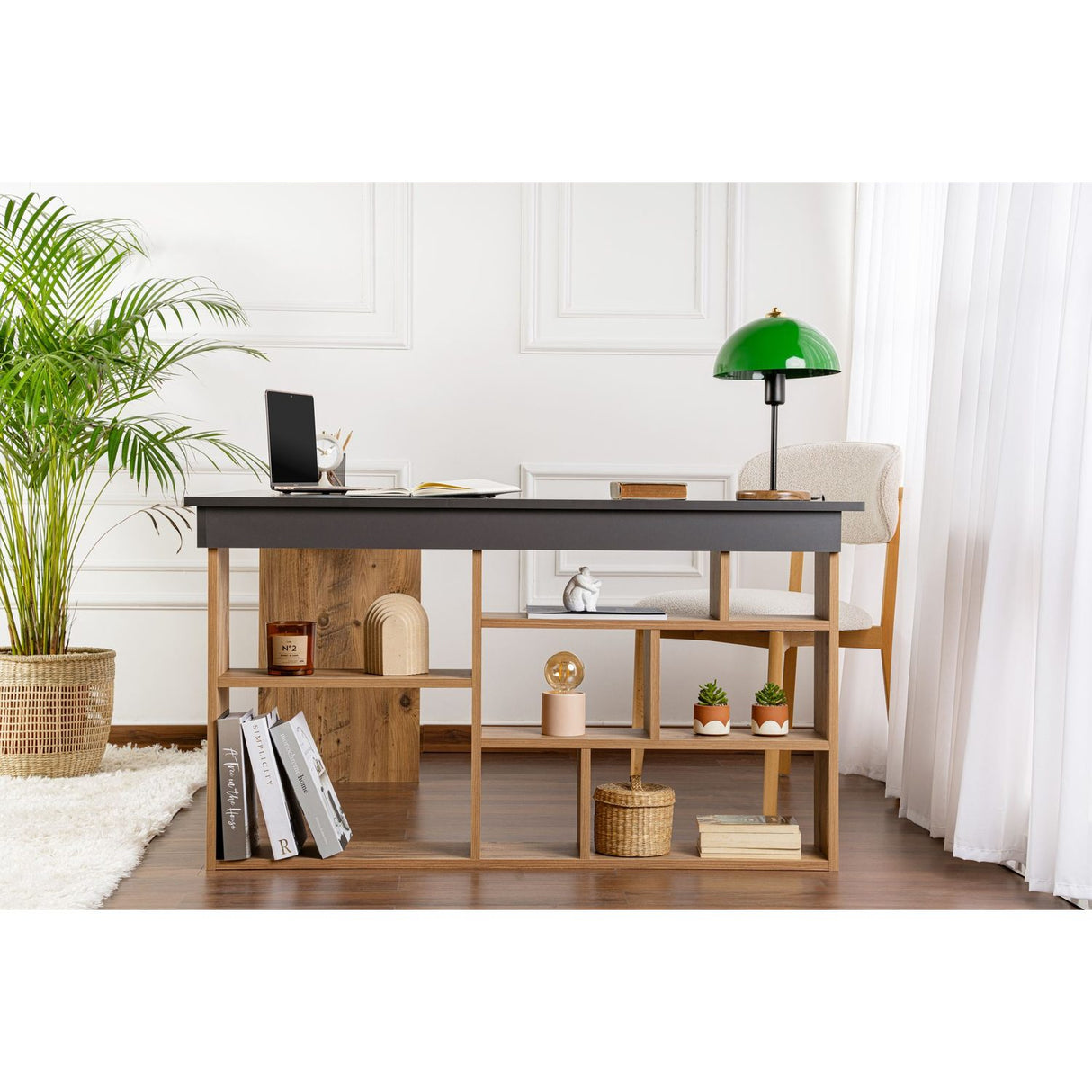 Ostia Skrivbord Antracit Atlantisk tall